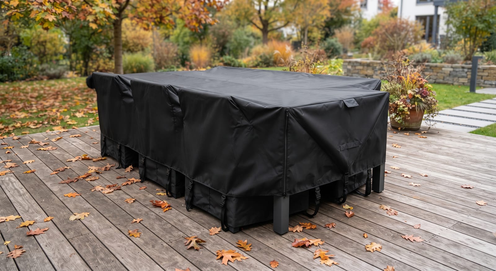 Enzeno Abdeckung für Gartenmöbel im Einsatz #ai #ai